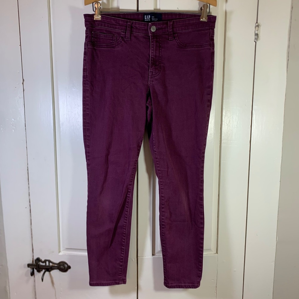 Gap Favorite Jegging Secret Plum Purple Skinny Jeans Womens 6/28 Whimsigoth Punk